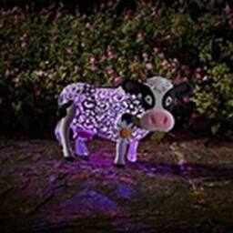 EONLION Solar Cow Garden Ornament Statue Light Up Outdoor Decoration - thumbnail 3