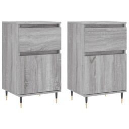 Berkfield Home Sideboards 2 pcs Grey Sonoma 40x35x70 cm Engineered Wood - Size: 40 x 35 x 70 cm - thumbnail 2