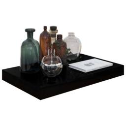 Berkfield Home Durable Floating Wall Shelf High Gloss Black 40x23x3.8 cm MDF