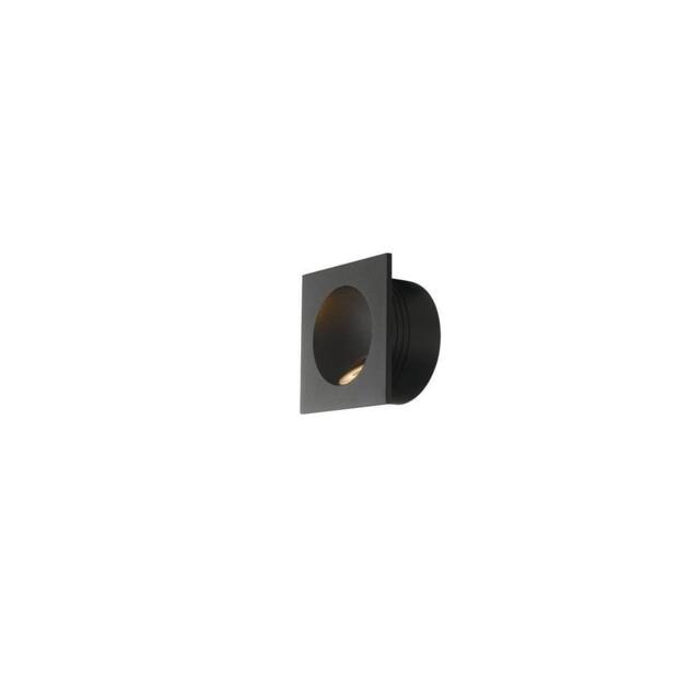 Netlighting ONYX Outdoor LED Recessed Wall Light Black IP54 144lm 4000K 9x9x4cm - Size: 9 x 9 x 4 cm - image 1