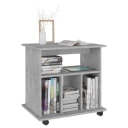 Berkfield Home Rolling Cabinet Concrete Grey 60x45x60 cm Engineered Wood - Size: 60 x 45 x 60 cm - thumbnail 6