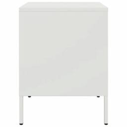 Berkfield Home Bedside Cabinet White 36x39x50.5 cm Steel - thumbnail 7