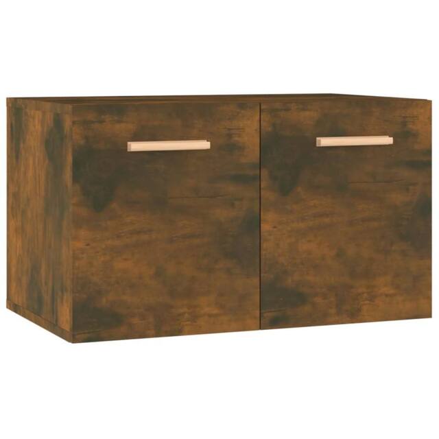 Berkfield Home Wall Cabinet Smoked Oak 60x36.5x35 cm Engineered Wood in Brown - image 1