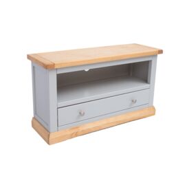 Cabinet Bits Bomporto Light Grey 1 Drawer TV Cabinet Chrome Knob - thumbnail 3