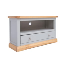 Cabinet Bits Bomporto Light Grey 1 Drawer TV Cabinet Chrome Knob - thumbnail 2
