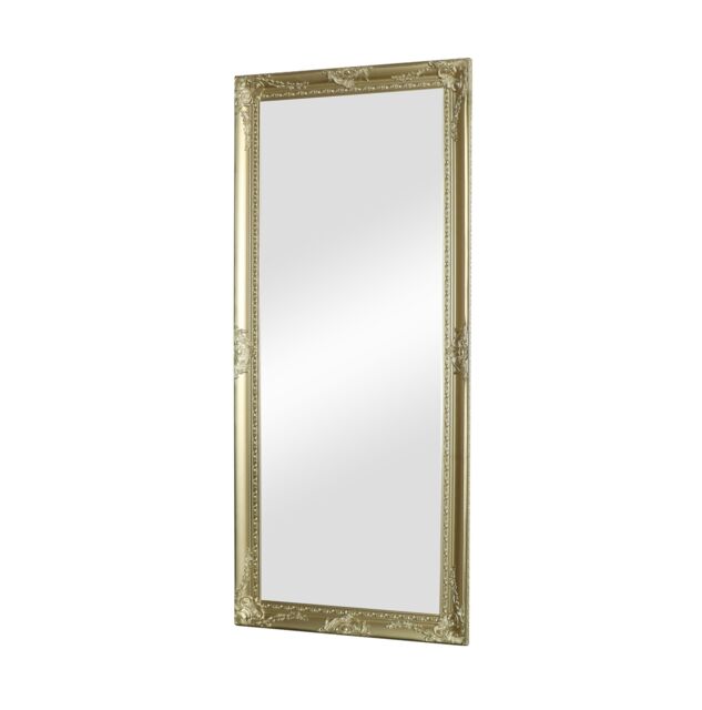 Melody Maison Large Ornate Gold Wall/Floor Mirror 76cm X 176cm in Metallic Gold - Size: 76 cm X 176 cm - image 1
