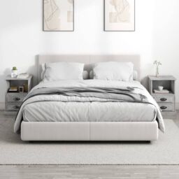 Berkfield Home Bedside Cabinets 2 pcs Concrete Grey 43x36x60 cm - Size: 43 x 36 x 60 cm - thumbnail 3