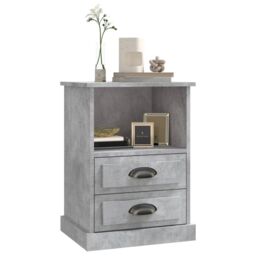 Berkfield Home Bedside Cabinets 2 pcs Concrete Grey 43x36x60 cm - Size: 43 x 36 x 60 cm - thumbnail 4
