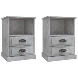 Berkfield Home Bedside Cabinets 2 pcs Concrete Grey 43x36x60 cm - Size: 43 x 36 x 60 cm - thumbnail 2