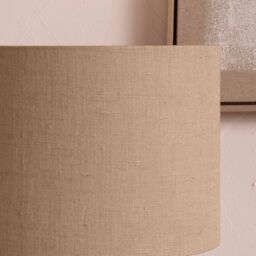 Ruma Natural Linen Cylinder Shade For Floor Lamp in Beige - Size: 12 inches - thumbnail 2