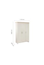 Birlea Highgate 3 Door Wardrobe Cream & Oak - thumbnail 8