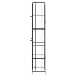 Berkfield Home Wine Rack for 73 Bottles Black 45x36x200 cm Wrought Iron - Size: 45 x 36 x 200 cm - thumbnail 4