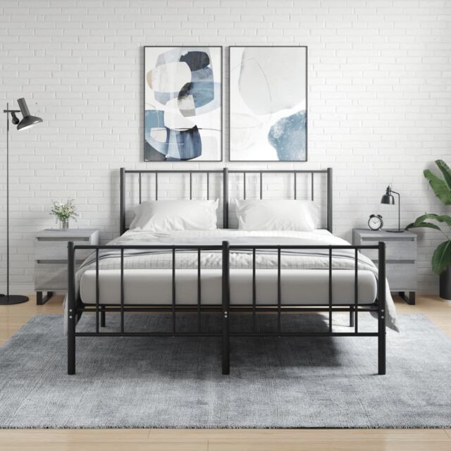 Berkfield Home Bedside Cabinets 2 pcs Grey Sonoma 40x35x50 cm Engineered Wood - Size: 40 x 35 x 50 cm - image 1