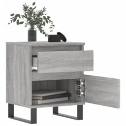 Berkfield Home Bedside Cabinets 2 pcs Grey Sonoma 40x35x50 cm Engineered Wood - Size: 40 x 35 x 50 cm - thumbnail 3
