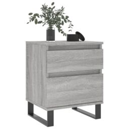 Berkfield Home Bedside Cabinets 2 pcs Grey Sonoma 40x35x50 cm Engineered Wood - Size: 40 x 35 x 50 cm - thumbnail 4