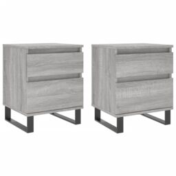 Berkfield Home Bedside Cabinets 2 pcs Grey Sonoma 40x35x50 cm Engineered Wood - Size: 40 x 35 x 50 cm - thumbnail 2