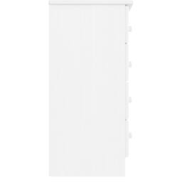 Berkfield Home Chest of Drawers ALTA White 77x35x73 cm Solid Wood Pine - Size: 77 x 35 x 73 cm - thumbnail 5