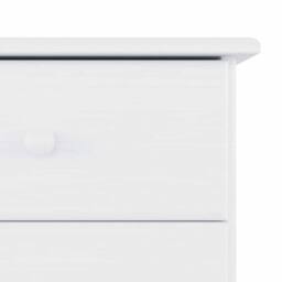 Berkfield Home Chest of Drawers ALTA White 77x35x73 cm Solid Wood Pine - Size: 77 x 35 x 73 cm - thumbnail 7