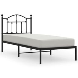 Berkfield Home Metal Bed Frame with Headboard Black 80x200 cm - thumbnail 2