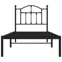 Berkfield Home Metal Bed Frame with Headboard Black 80x200 cm - thumbnail 5