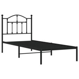 Berkfield Home Metal Bed Frame with Headboard Black 80x200 cm - thumbnail 4