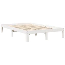 Berkfield Home Bookcase Bed Frame White 120x190 cm Small Double Solid Wood Pine - thumbnail 7