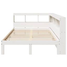 Berkfield Home Bookcase Bed Frame White 120x190 cm Small Double Solid Wood Pine - thumbnail 5