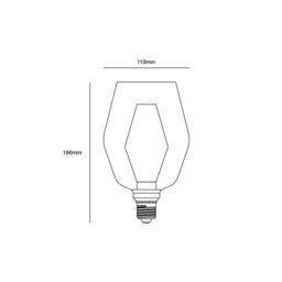Nordlux Industrial Indoor Light Bulb Glass E27 Retro - Insert, IP20 in Clear - thumbnail 3