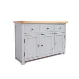 Cabinet Bits Argenta Light Grey 3 Drawer 3 Door Sideboard Brass Knob - thumbnail 3