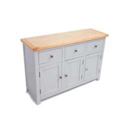 Cabinet Bits Argenta Light Grey 3 Drawer 3 Door Sideboard Brass Knob - thumbnail 4