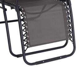 STILVORA Sun Lounger Recliner with Folding Metal Frame in Grey - thumbnail 9