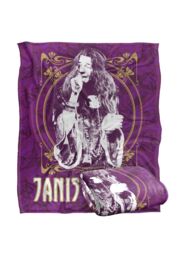 Janis Joplin Janis Gold Framed Silky Touch Super Soft Throw Blanket 152 X 127 cm in White - thumbnail 2