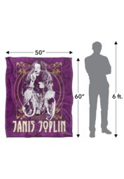 Janis Joplin Janis Gold Framed Silky Touch Super Soft Throw Blanket 152 X 127 cm in White - thumbnail 5