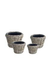 KDMD Drypot Split Rattan Baskets Set of 4 in Natural