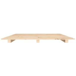 Berkfield Home Beautiful Bed Frame 75x190 cm Small Single Solid Wood Pine in Natural - thumbnail 5