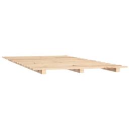 Berkfield Home Beautiful Bed Frame 75x190 cm Small Single Solid Wood Pine in Natural - thumbnail 4