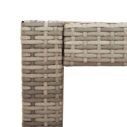Berkfield Home Garden Side Table with Wooden Top Grey 60x40x75 cm Poly Rattan - Size: 60 x 40 x 75 cm - thumbnail 9