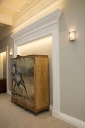 Loops Wall Light Laser Cut Scrolls Ivory Linen Shade Silver Leaf Patina LED E14 60W in Metallics - thumbnail 3