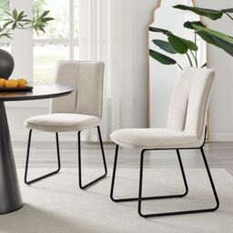 FurnitureboxUK Penrose Black Round Dining Table & 4 Halleyy Chairs in Cream - thumbnail 8
