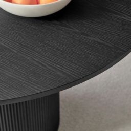 FurnitureboxUK Penrose Black Round Dining Table & 4 Halleyy Chairs in Cream - thumbnail 5