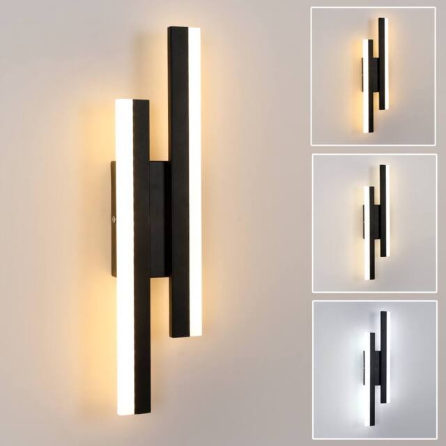 Pheashine Black 40cm Linear Dimmable LED Wall Light 16W 3000K-6500K Acrylic - image 1