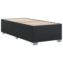 Berkfield Home Elegant Bed Frame without Mattress Black 90x190 cm Single Faux Leather - thumbnail 6