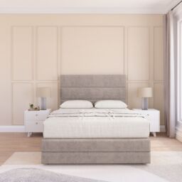 "Sloomy Monaco Bed Base 2 Drawers 12"" Footboard & 54"" Floor Standing Headboard in Cream - Size: Small Single" - thumbnail 2