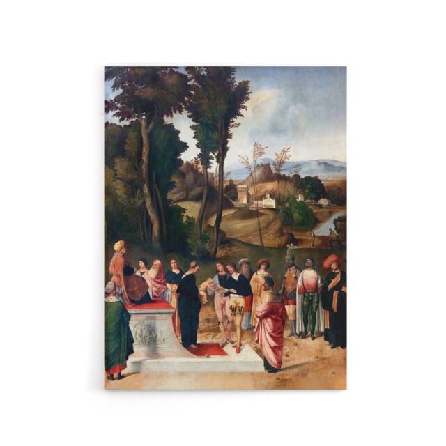 "Artery8 Giorgione Moses Undergoing Trial by Fire Canvas Wall Art Print - Size: W12"" x H16""" - image 1