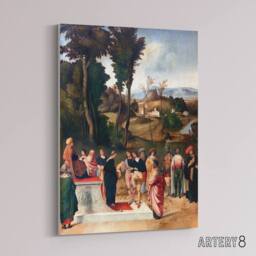 "Artery8 Giorgione Moses Undergoing Trial by Fire Canvas Wall Art Print - Size: W12"" x H16""" - thumbnail 2