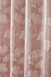 New Edge Blinds English Garden Lined Eyelet Jacquard Curtains in Pink - Size: 168 cm width x 137 cm drop - thumbnail 1
