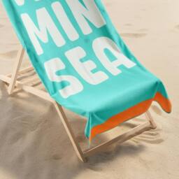 OHS Vitamin Sea Beach Towel Bath Travel Quick Dry Microfibre Absorbent in Aqua - thumbnail 2