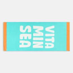 OHS Vitamin Sea Beach Towel Bath Travel Quick Dry Microfibre Absorbent in Aqua - thumbnail 3
