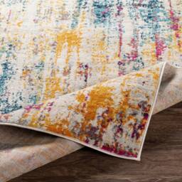 Livabliss Floransa-Abstract Grey Pink Yellow Blue Modern Marble Living Dining Rug - Size: 200 cm x 275 cm - thumbnail 4