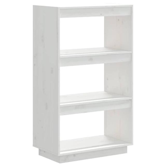Berkfield Home Book Cabinet/Room Divider White 60x35x103 cm Solid Wood Pine - Size: 60 x 35 x 103 cm - image 1